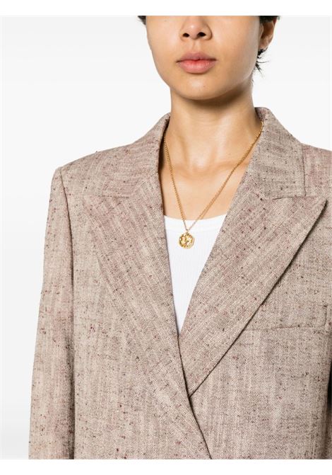 Brown everynight double-breasted blazer - women BLAZÉ MILANO | END01COA0001